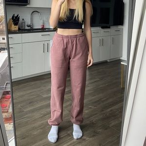 LA Apparel Heavy Fleece Mauve Sweatpants